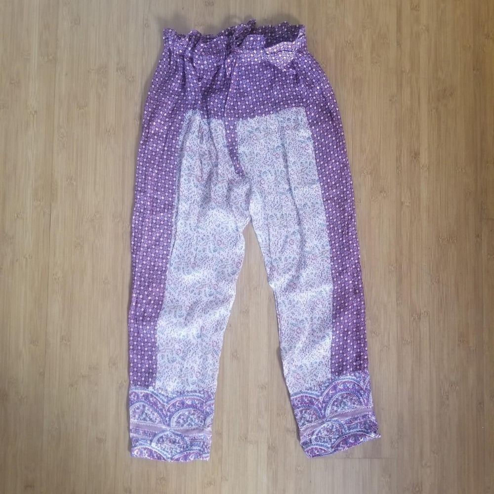 Sea NY Boho Print Pants 6 s m